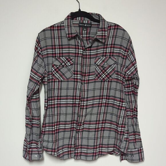 Beverly Hills Polo Club Plaid Button Down Flannel - Picture 1 of 5